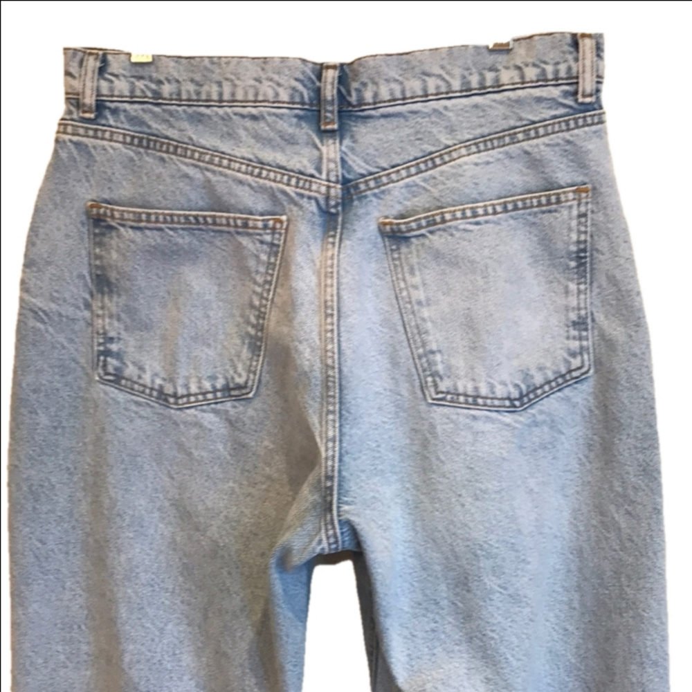 Zara The 90's Full Length High Rise Wide Leg Unfinished Hem Women Jeans NWOT - Picture 6 of 16